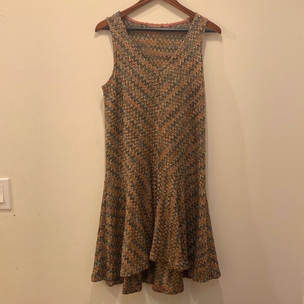 Anthropology chevron Maeve Westwater crochet knit dress